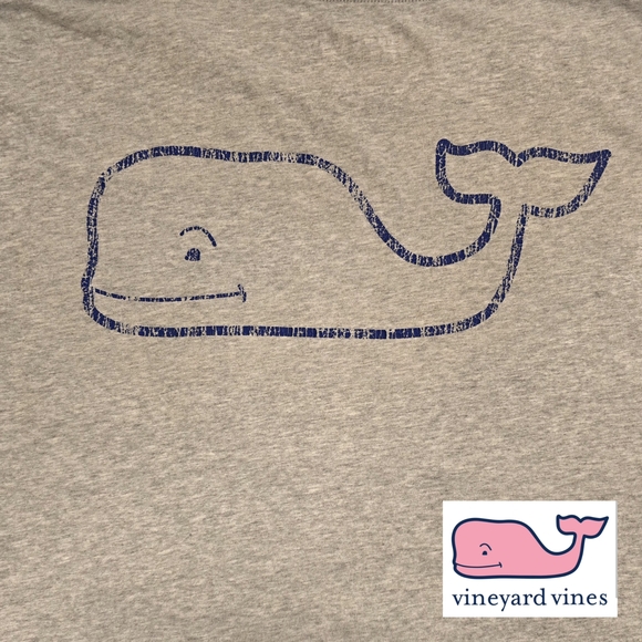 Vineyard Vines Other - Vineyard Vines Mens XL Gray & Navy Whale Logo Longsleeve Tee w/ drawstring bag